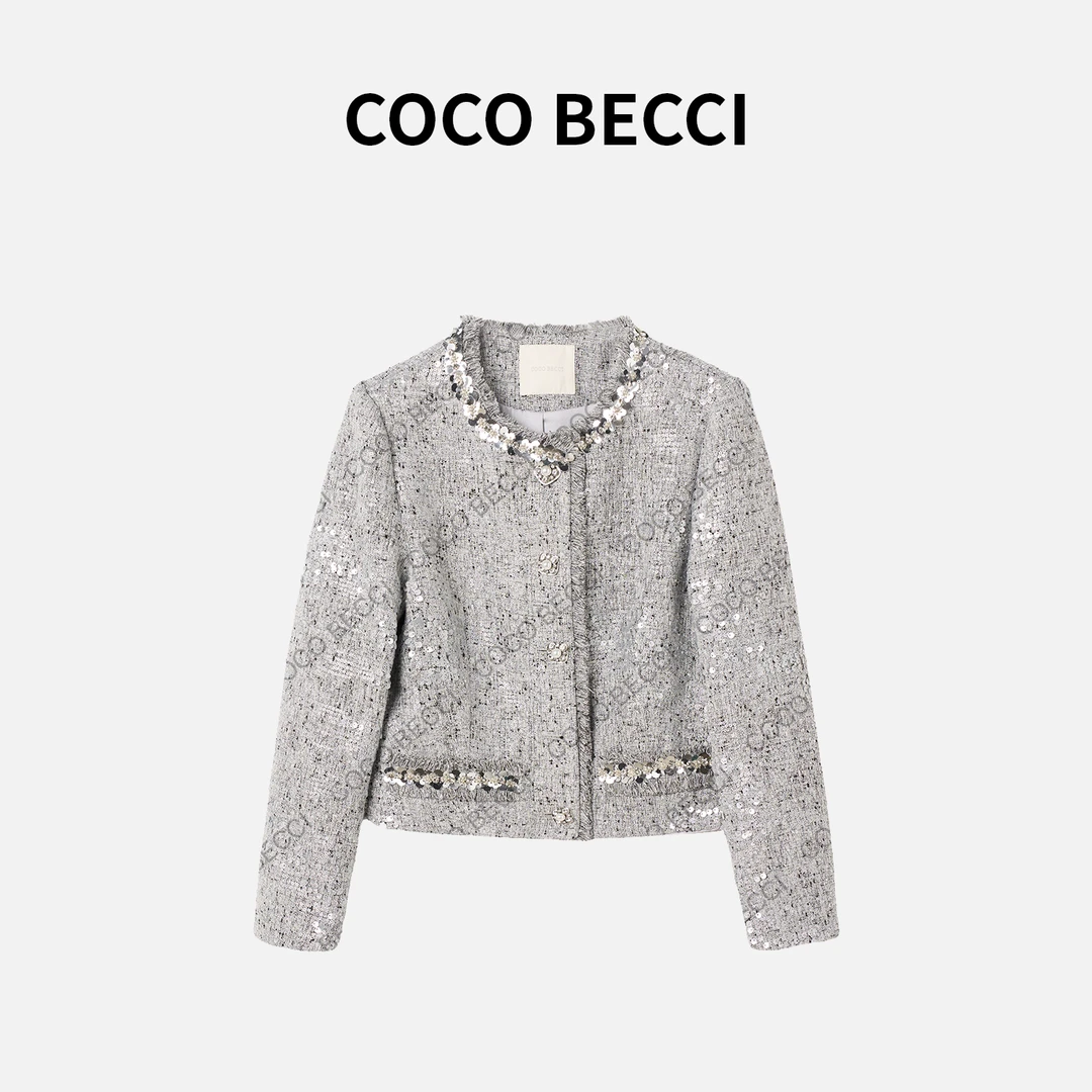 COCO BECCI【银河】格雷系小香风外套YT24JA06J008