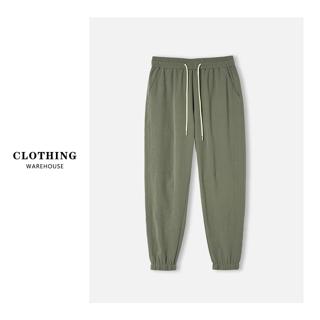 A058 出汗秒吸收！冰氧麻别致肌理感！束脚裤10386绿