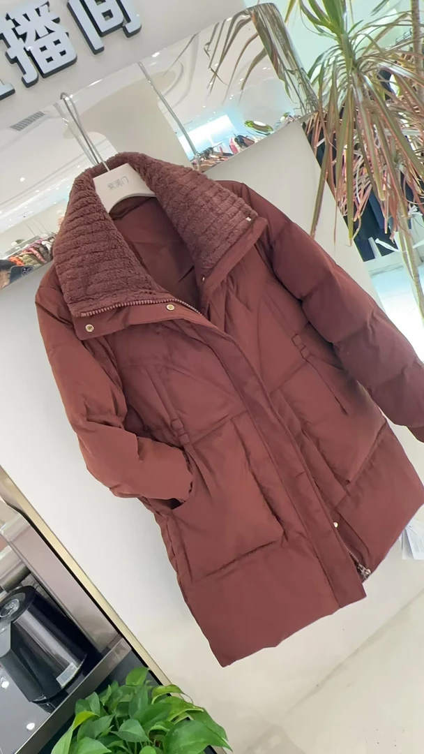 2024高端时尚气质百搭一手长羽绒服5538