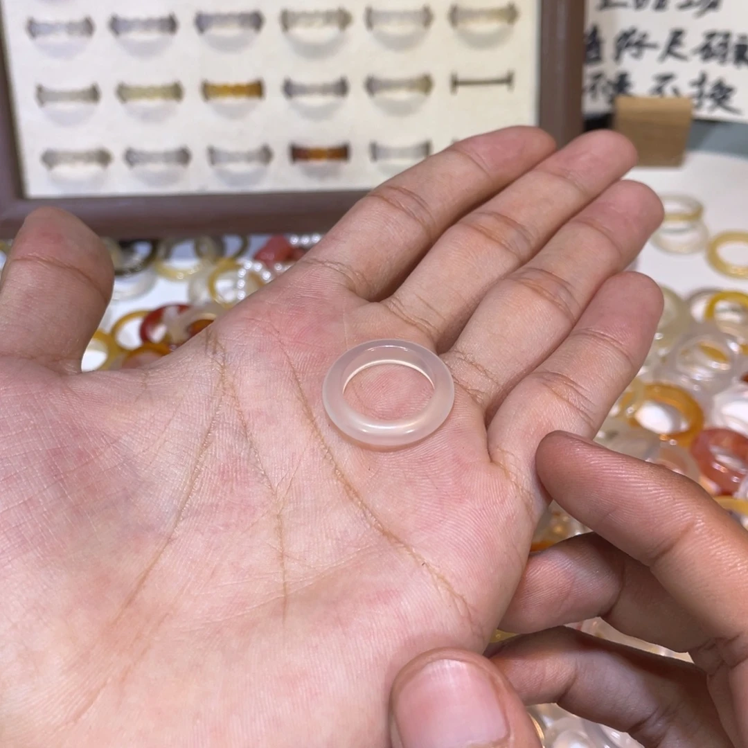 玛瑙/玉髓戒指未镶嵌26号港12