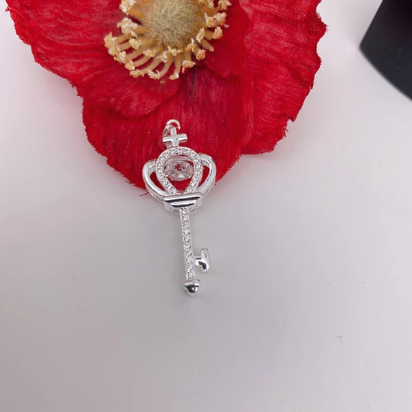 坠链均足银 足银990【灵动皇冠钥匙吊坠】轻奢气质百搭