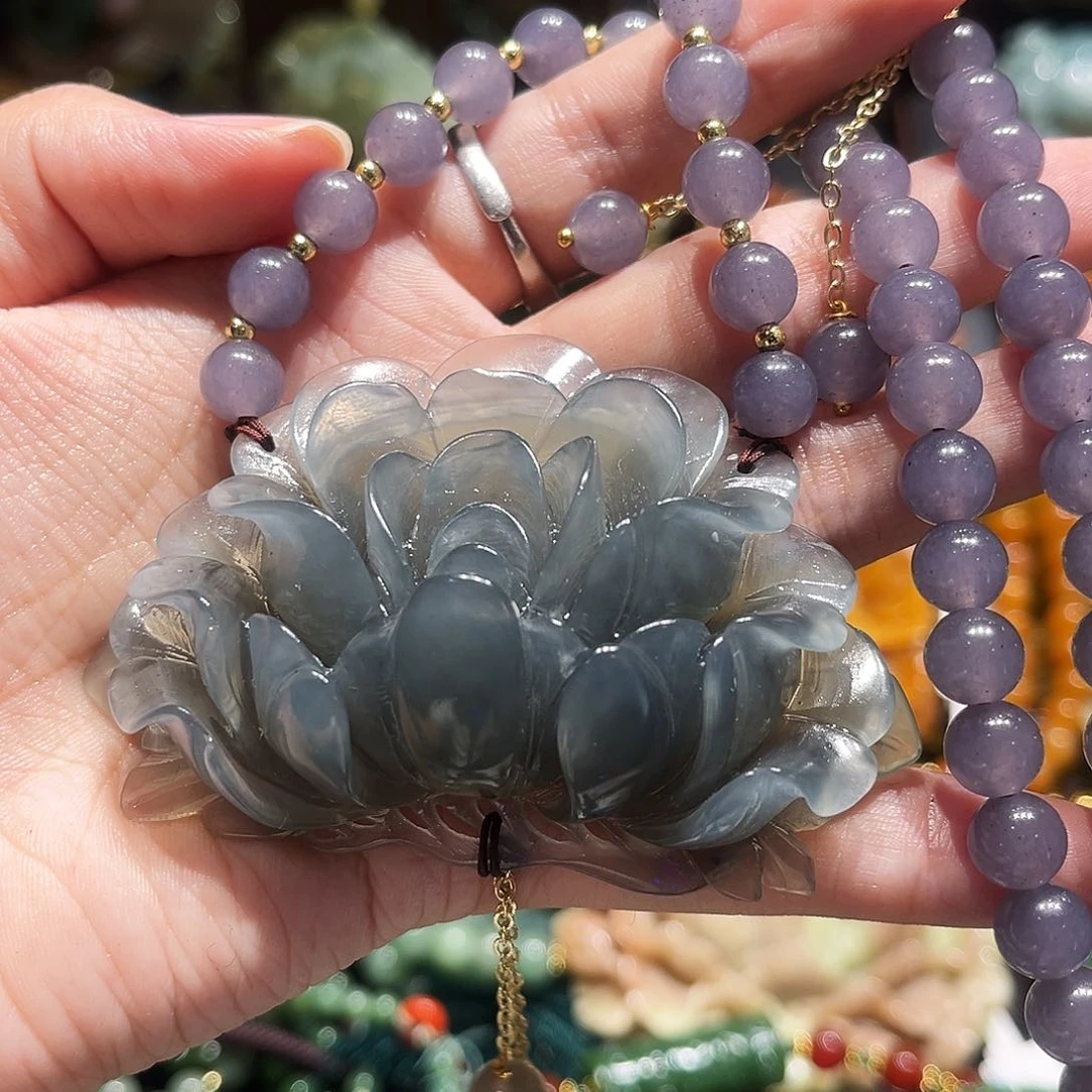 岫玉未镶嵌毛衣链