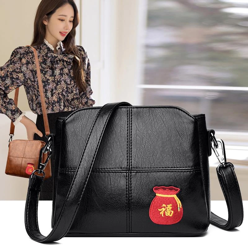 德国正品正品2025新款时尚单肩斜挎包女大容量高级感头层牛皮女包