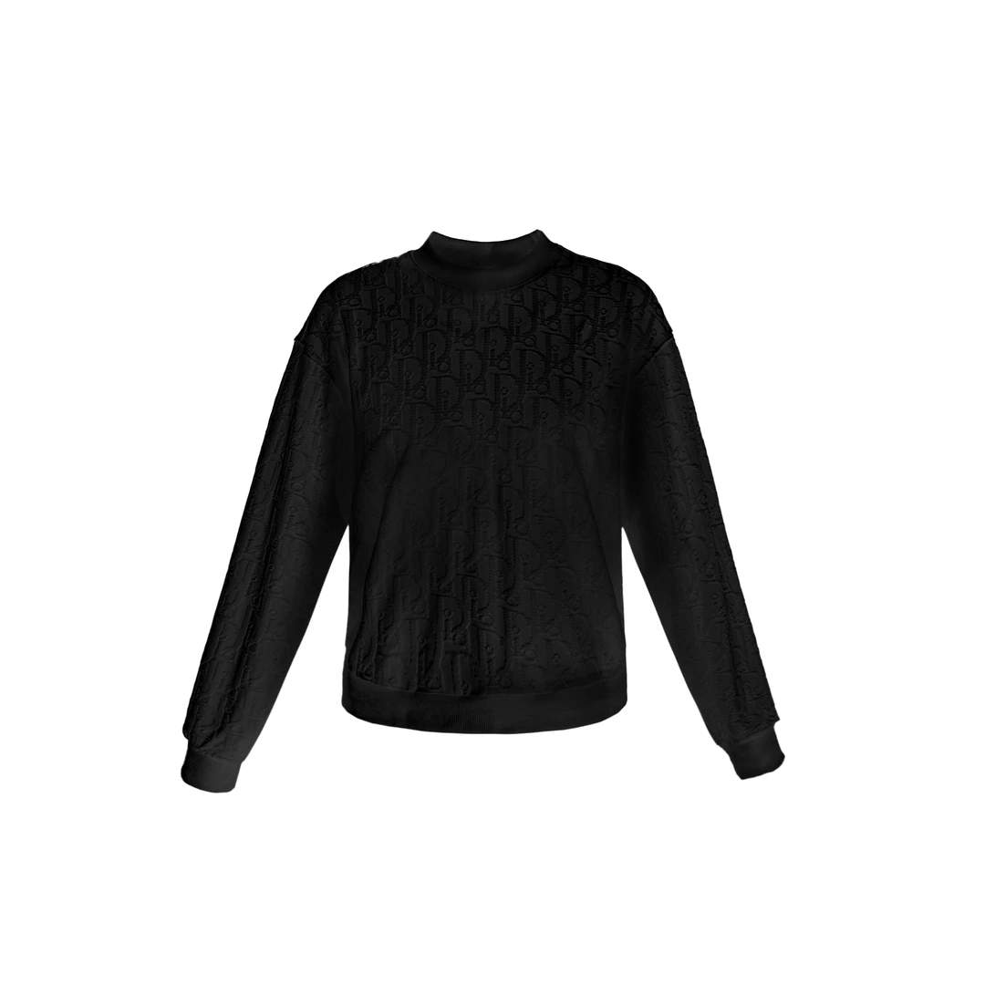 DIORA HEALY/迪奥海莉秋季男士新款纯色提花圆领长袖3336483686