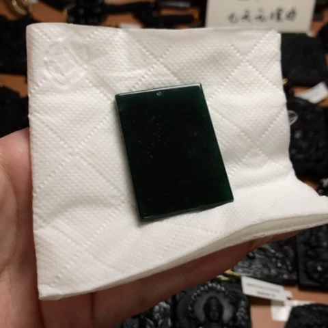 翡翠挂件未镶嵌天然缅甸a货钢琴黑挂件