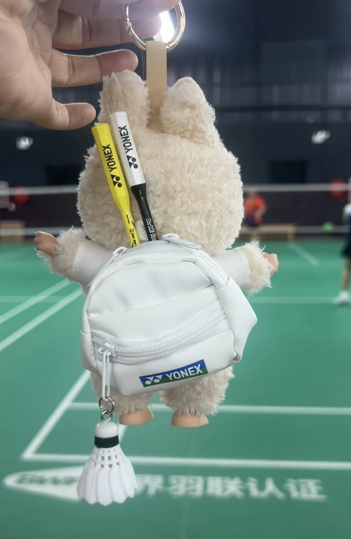 17cm尝鲜版羽毛球娃衣套装｜迷你羽毛球拍｜YY羽毛球包