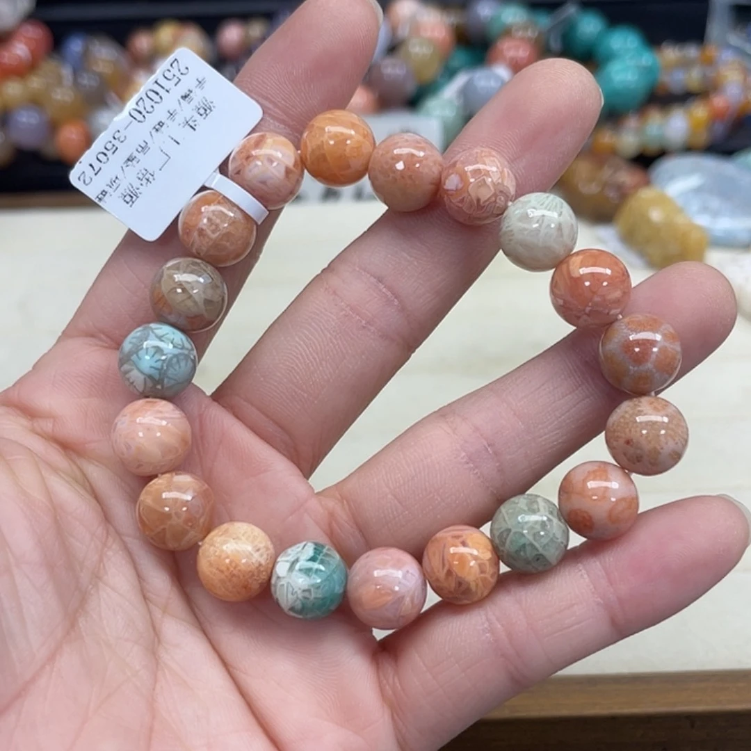 未镶嵌手串硅化珊瑚（珊瑚玉）?*思409