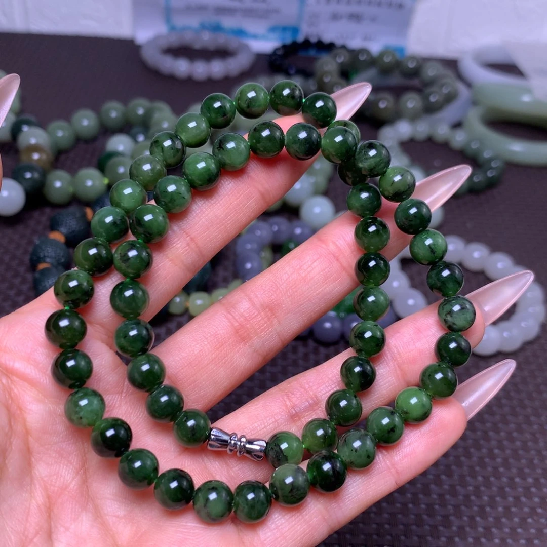 和田玉未镶嵌手串卡8