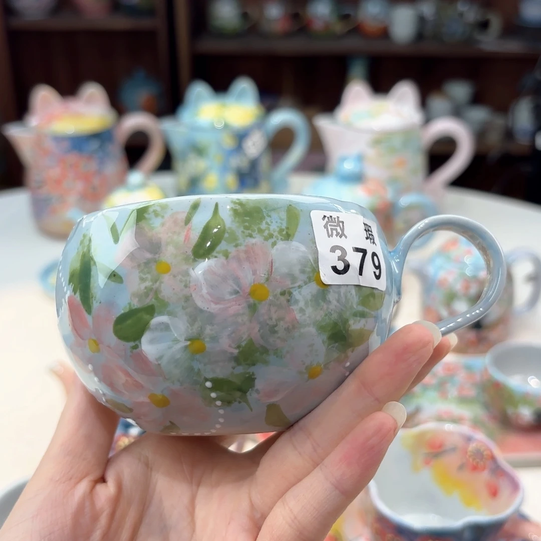 景德镇手绘高温釉下彩陶瓷茶具