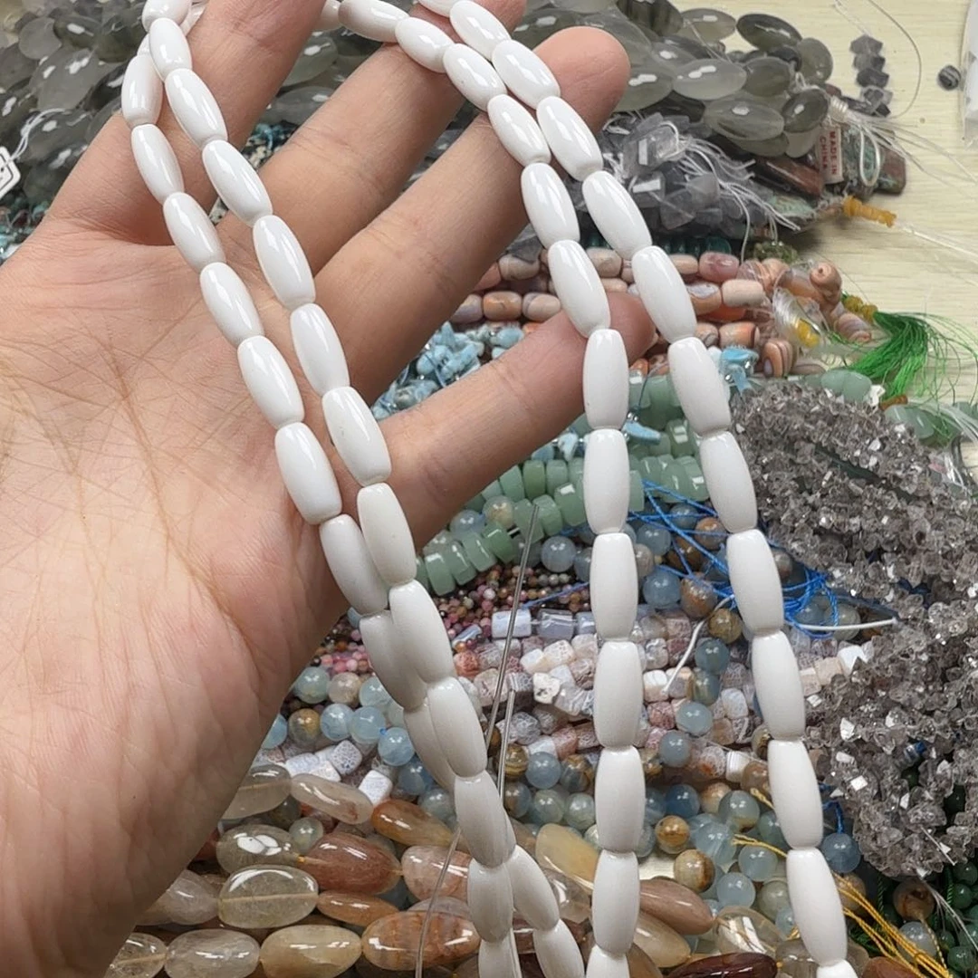 水晶珠宝半成品未镶嵌白玛恼细管两条