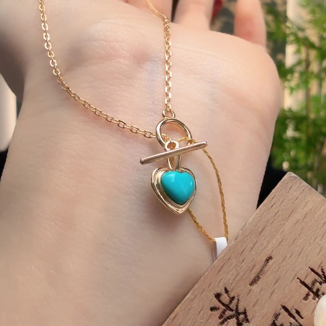 绿松石银S925镶嵌颈饰