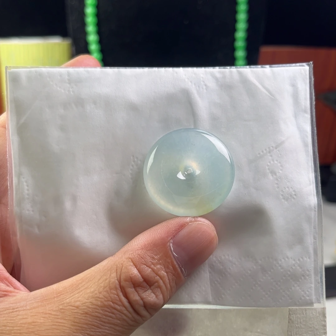 定制翡翠未镶嵌天然缅甸翡翠冰胶平安扣