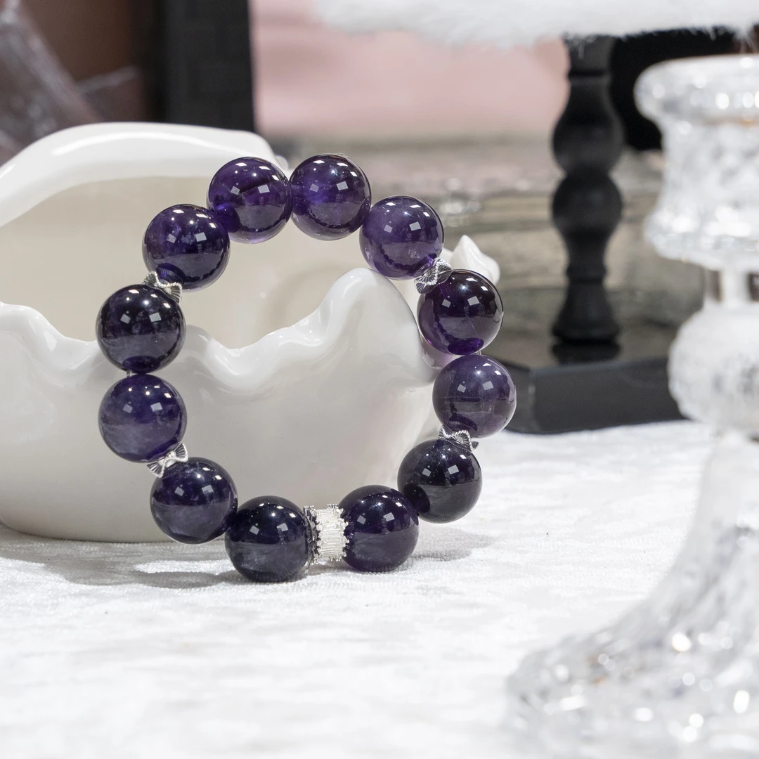 C040【满满家】天然乌拉圭 16-17mm紫水晶手串 多样性发货 发其一