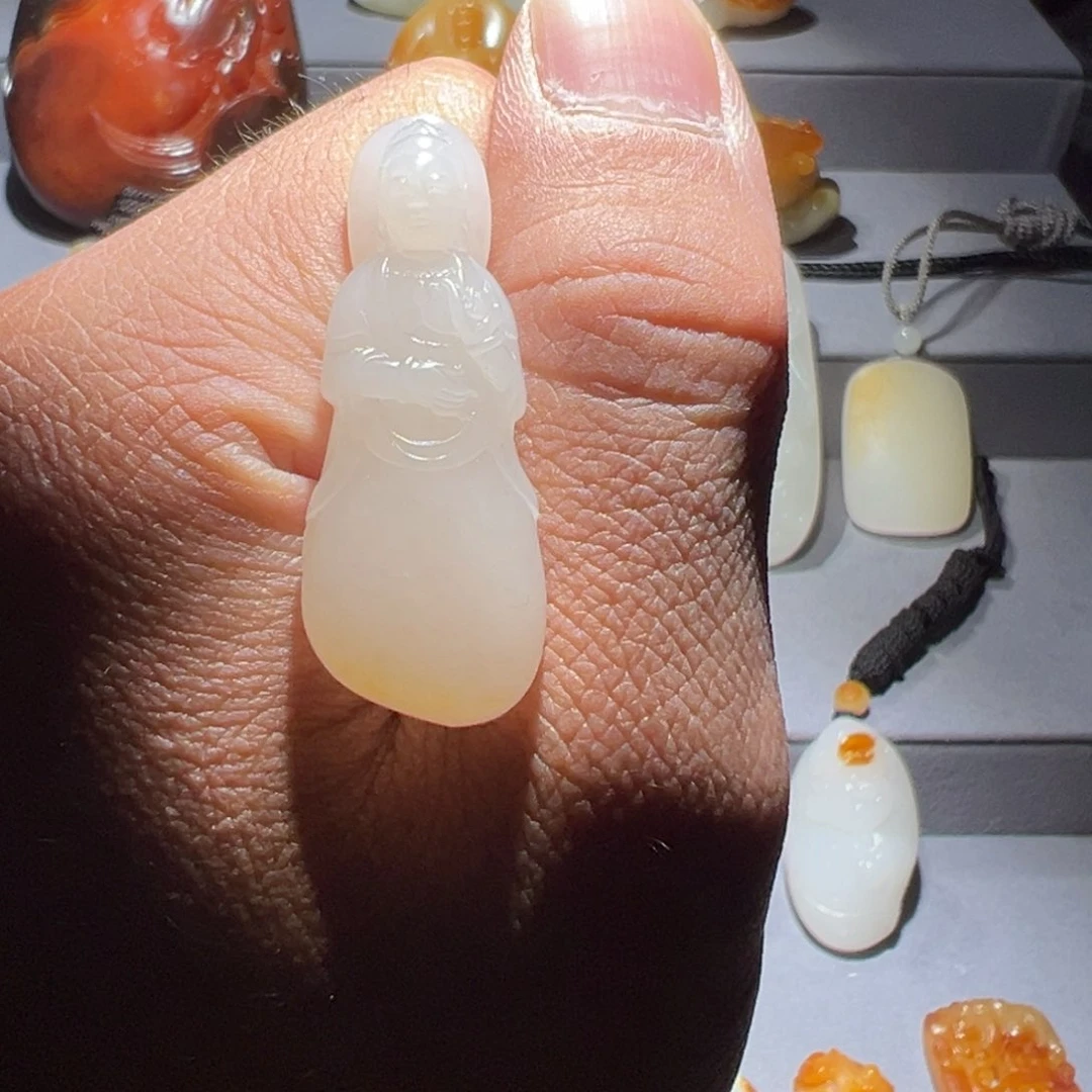 和田玉玉牌未镶嵌远*.