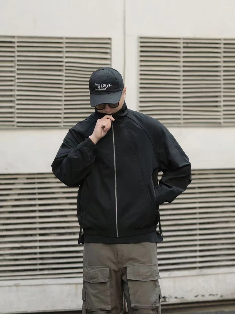 【H.MDSL】潮流时尚男款斗篷型新款宽松夹克外套25083