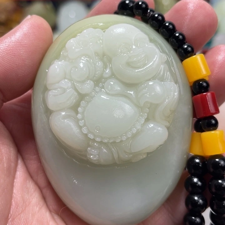 石材石材方解石手把件不退换