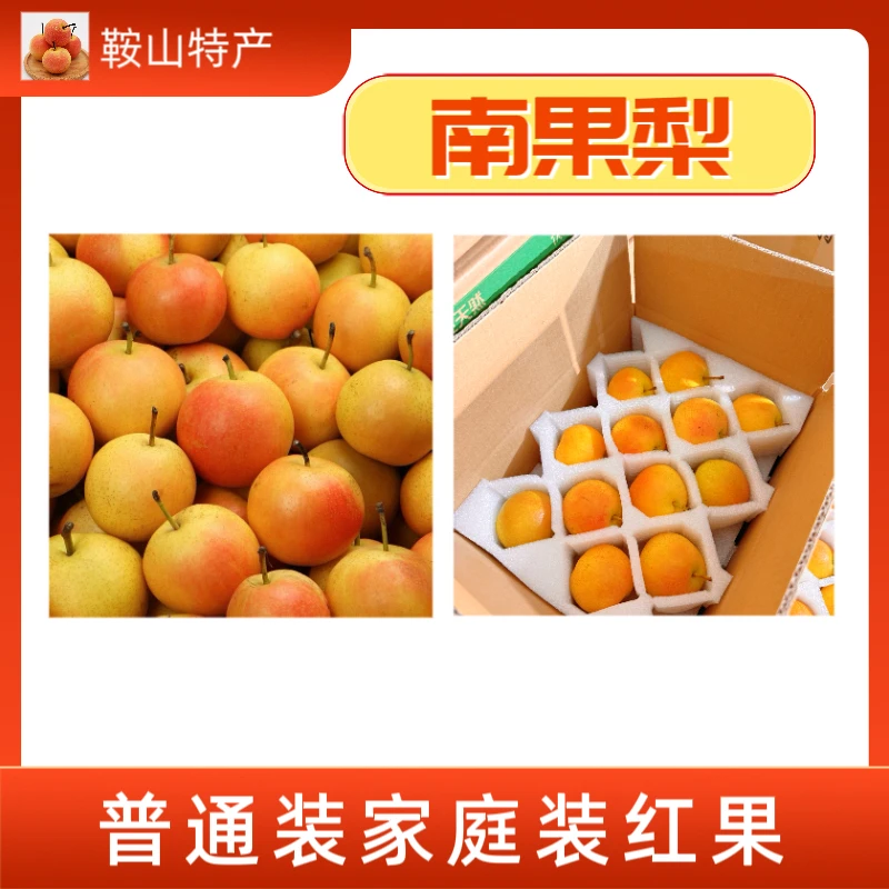 【普通箱红果】南果梨辽宁鞍山特产皮薄多汁软糯香甜有酒香味