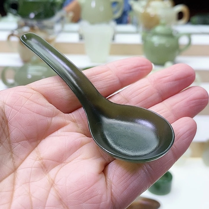 和田玉未镶嵌挂件勺子