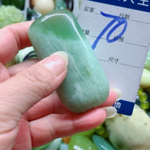 蛇纹石玉未镶嵌手把件