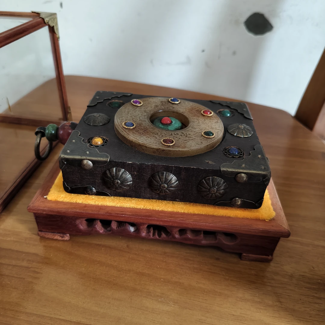 镇白 室内摆件把玩件展柜装饰品展示盒仿古工艺品盒子