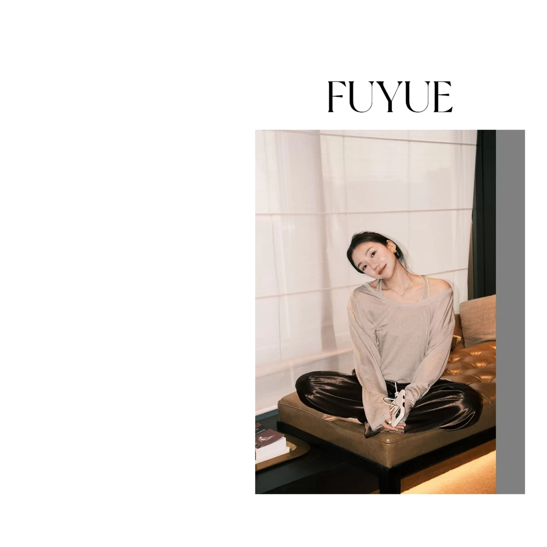 FUYUE赴约 灰杏色两件套推荐可拆分遮肉显瘦气质时尚百搭