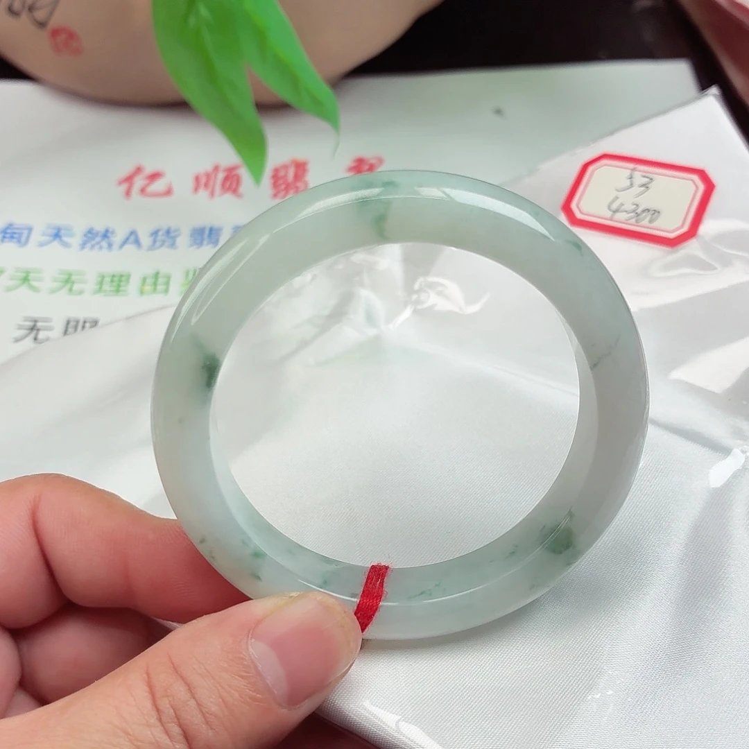 翡翠未镶嵌手镯53圈口尺寸07