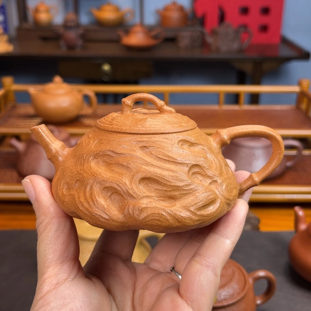 妖***仙茶壶紫砂宜兴紫砂壶半手工制作