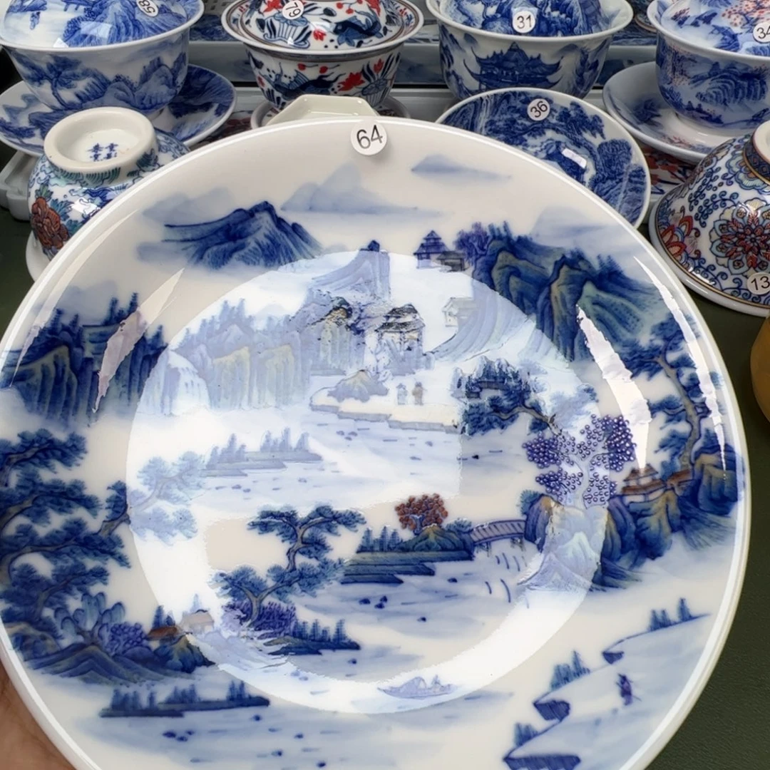 陶瓷景德镇纯手工纯手绘茶具木木64