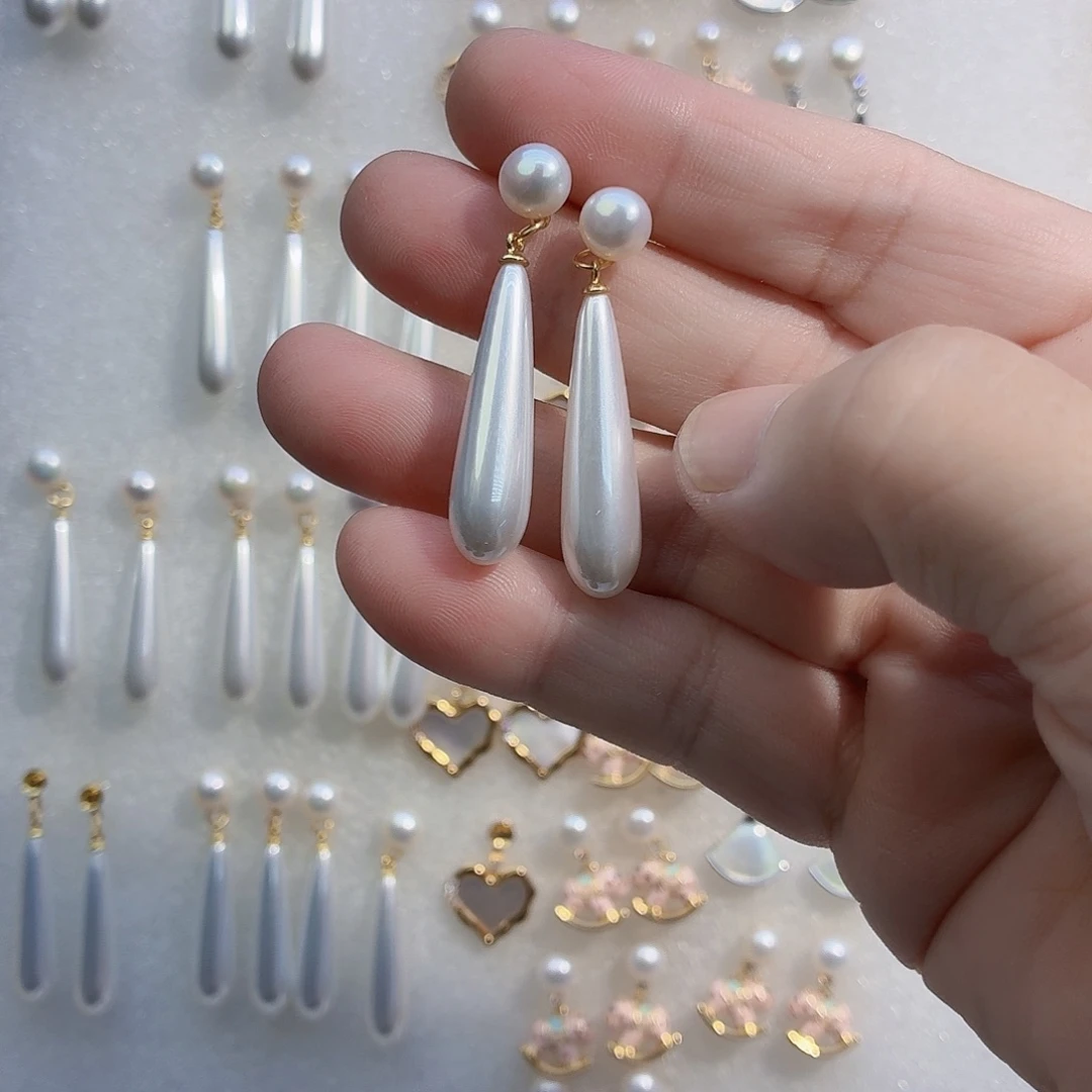 好***星耳饰淡水珍珠合金