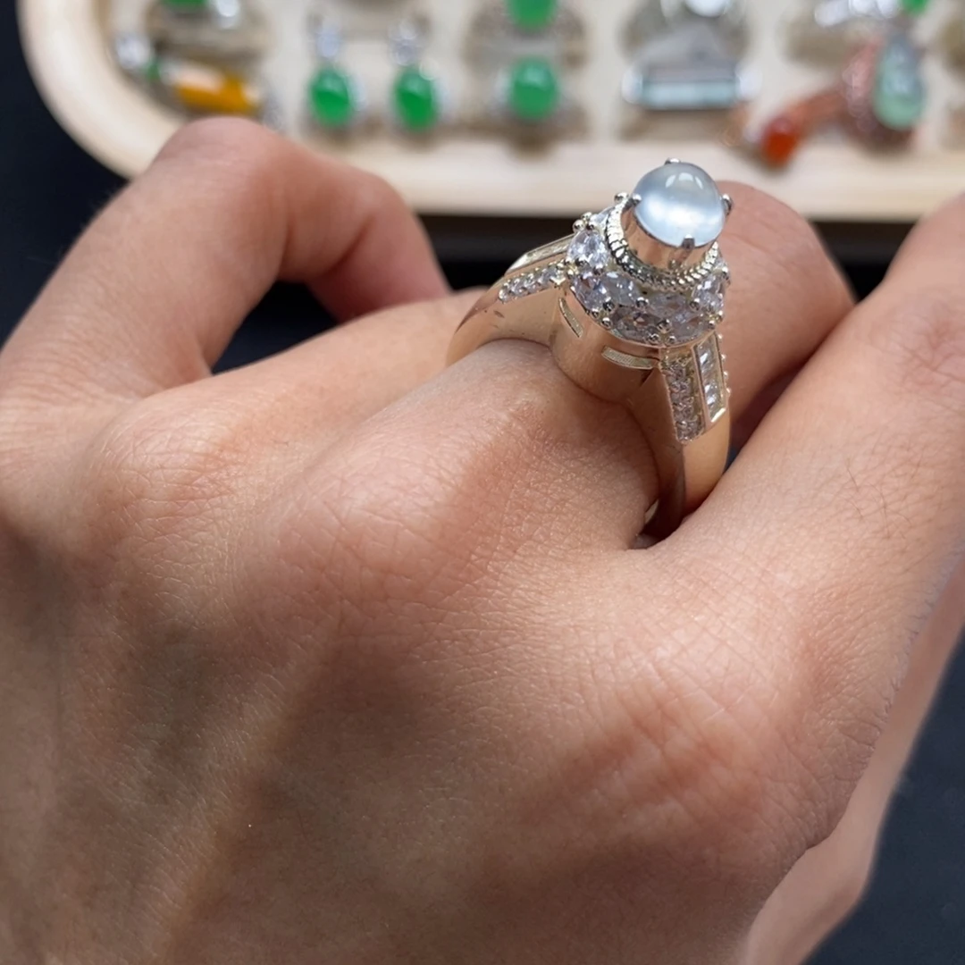 翡翠未镶嵌戒指缅甸天然A货翡翠