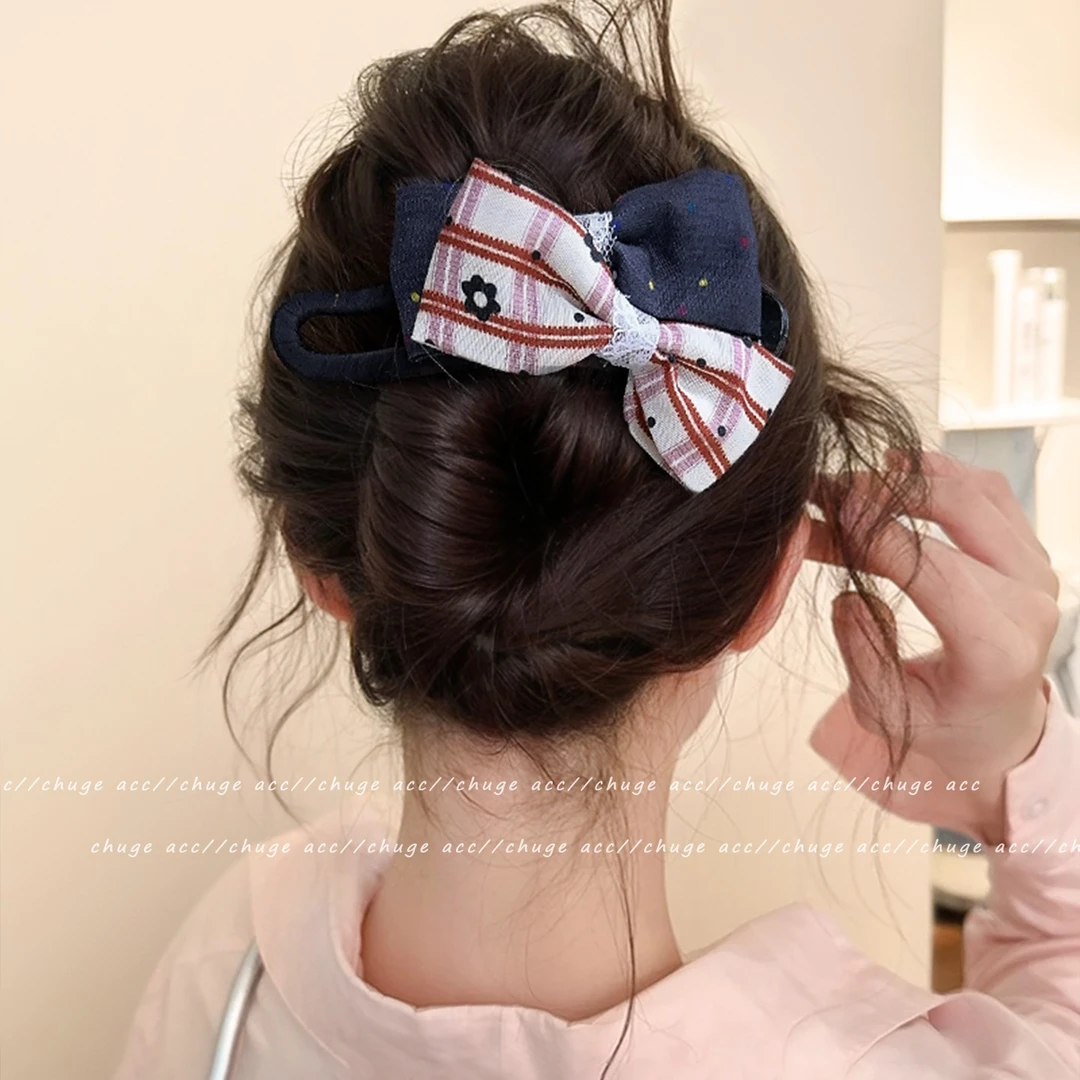蝴蝶结发夹抓夹女高级感2025新款后脑勺大号盘发头发鸭嘴夹子头饰