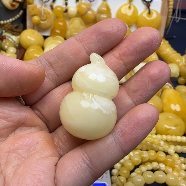 蜜蜡未镶嵌毛衣链天然蜜蜡
