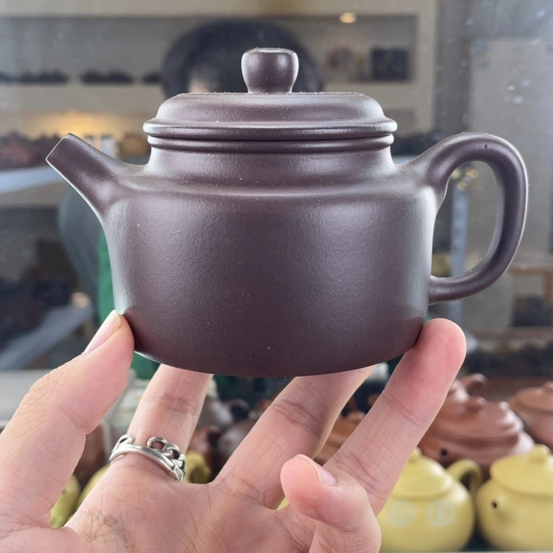茶壶紫砂220cc老紫泥茶壶