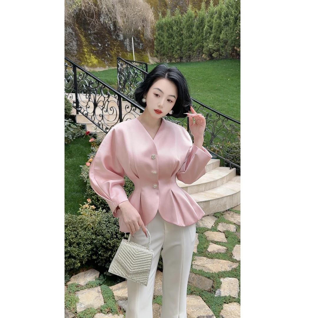 LYXJ【樱之邂逅】高级定制立体剪裁外套气质休闲小众设计感11707