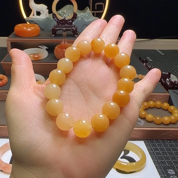 石英质玉（黄龙玉）合金手镯