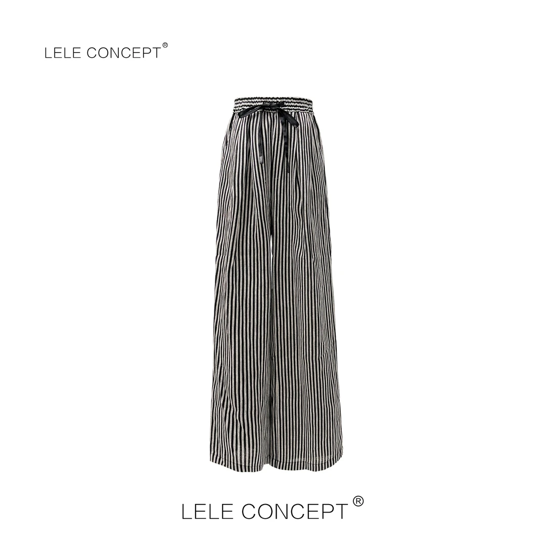 LELE CONCEPT 丨「丽」时尚设计师款条纹裤K0306