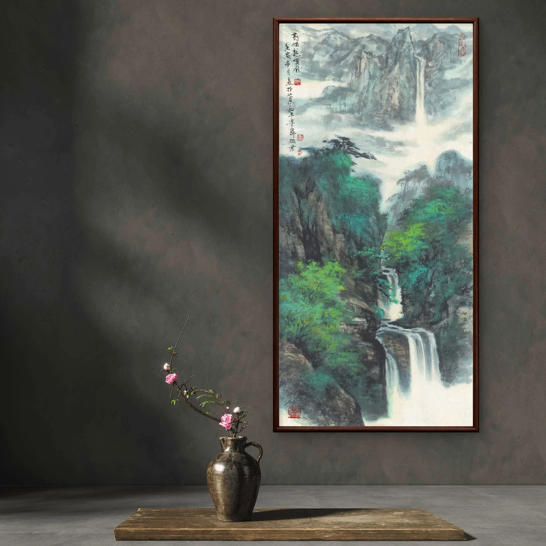 8931-80*160山水A书房办公室茶室客厅装饰画