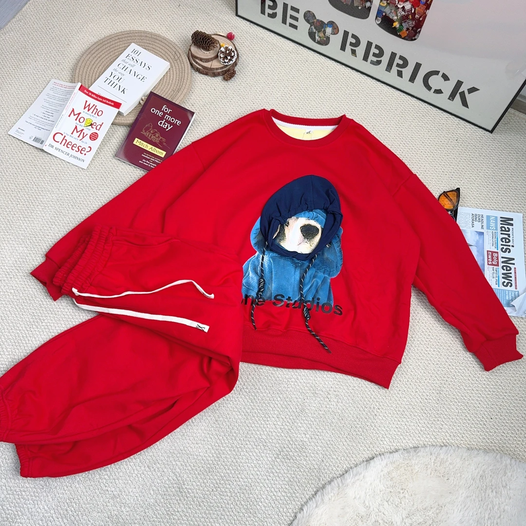 2025早春新款时尚百搭加绒加厚套装8777