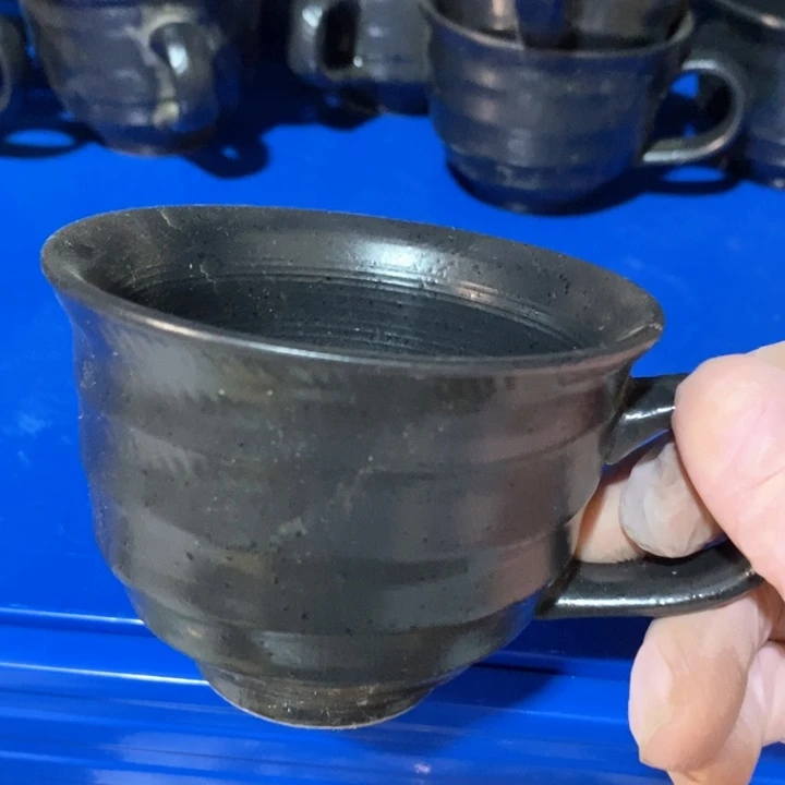 瓷片五厂粗瓷黑釉咖啡杯茶杯约150ml