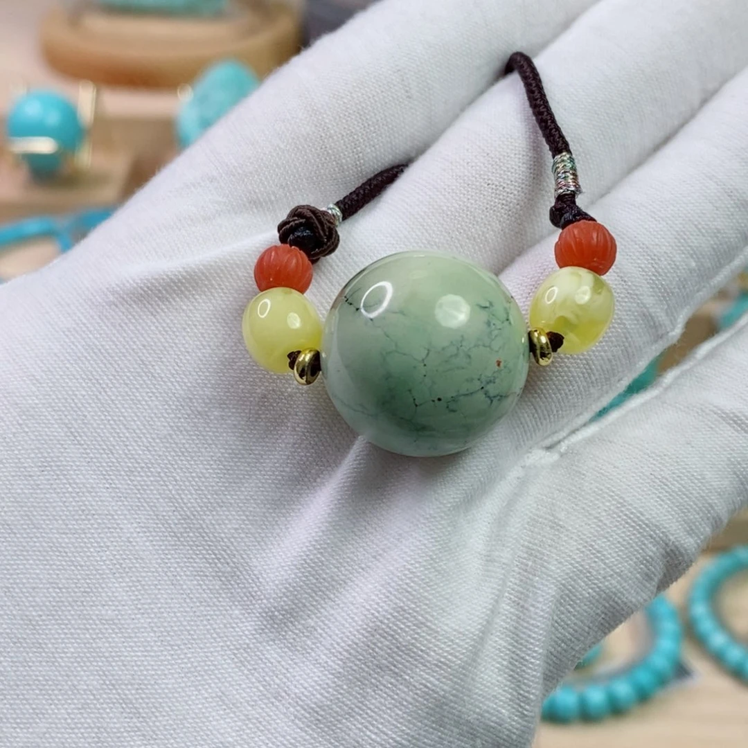 绿松石未镶嵌珠宝奇石21mm