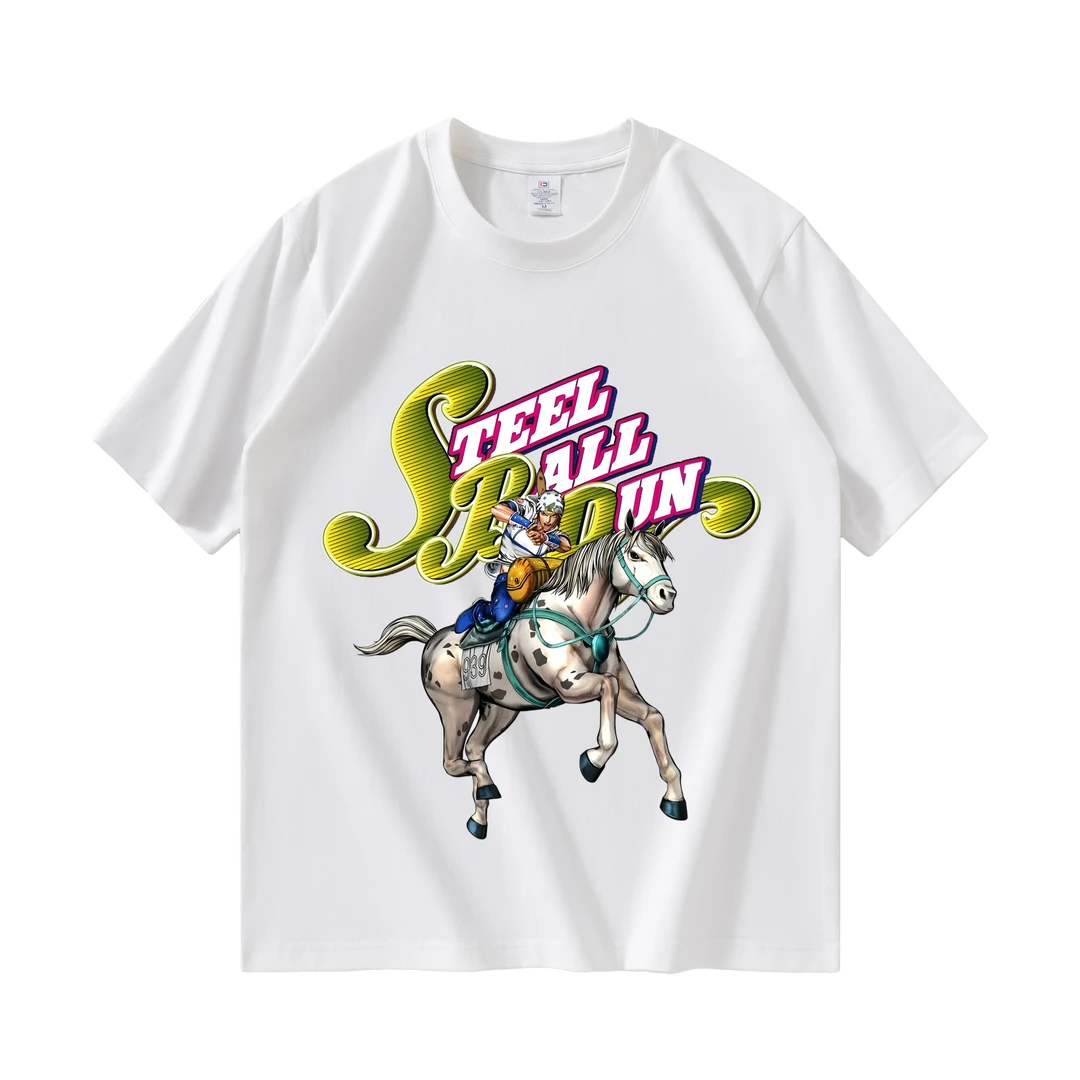 JOJO奇迹大冒险220G重磅纯棉T恤乔尼印花宽松潮流百搭ins夏季短袖