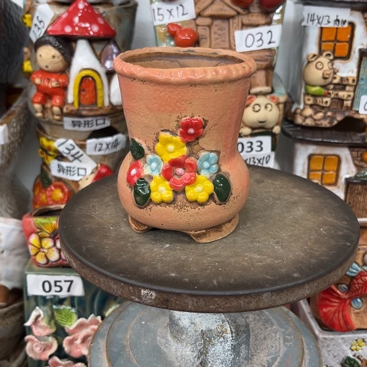 紫砂花盆粗陶材质多肉花盆