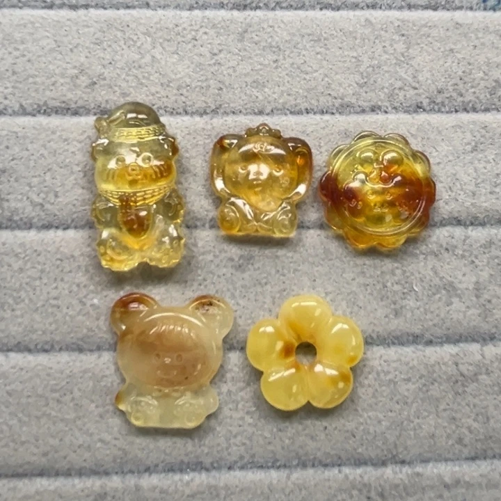 裸石琥珀未镶嵌?****?天然蜜蜡配件