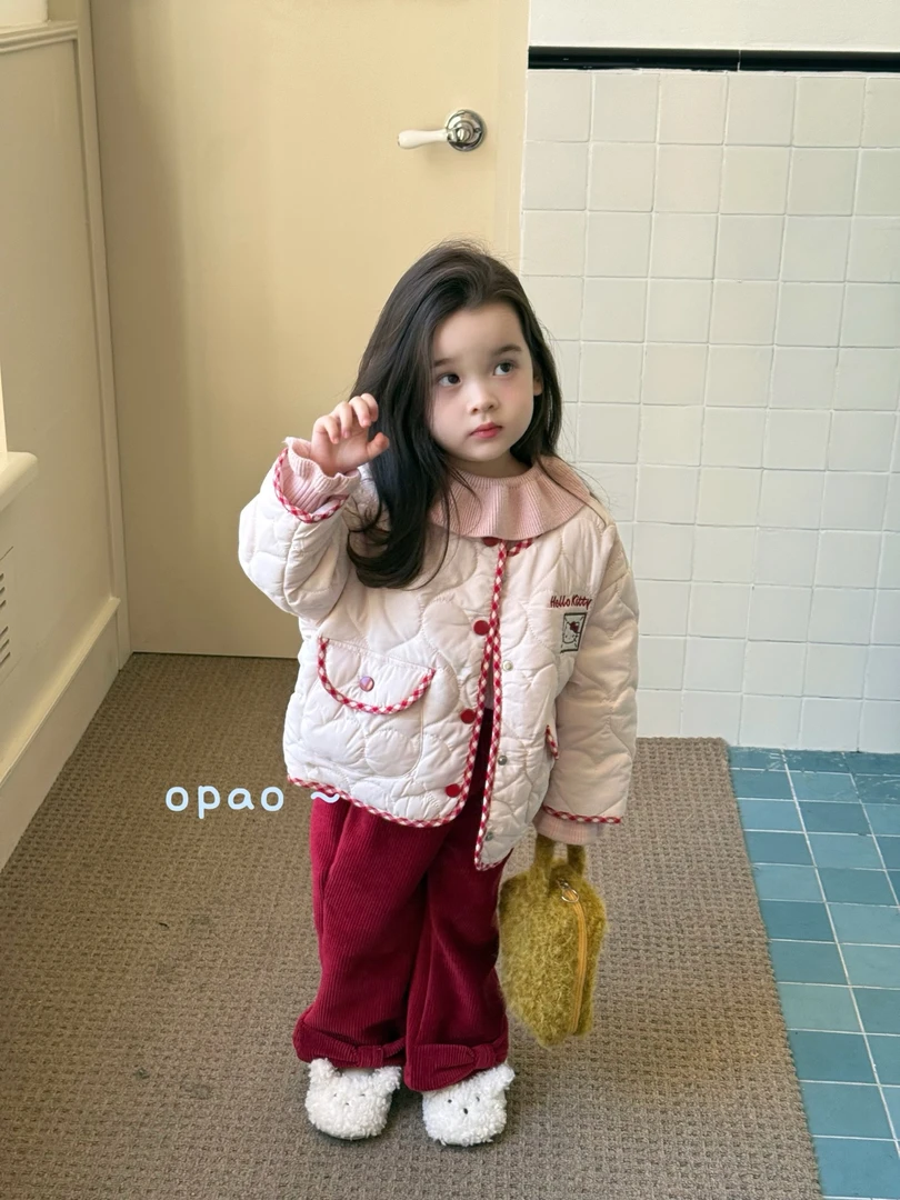 opao·25深秋~淡粉KT绗棉外套微喇裤套装 8160 6003 8060（汉服）
