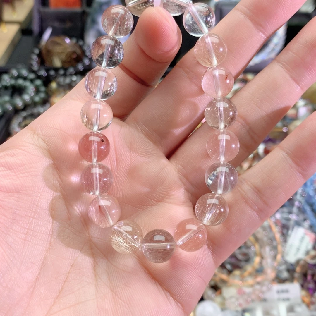 未镶嵌手链水晶钢丝兔毛手链10+