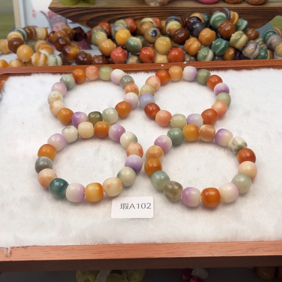 菩提根/象牙果手串13mm瑕桶珠随机一串a102