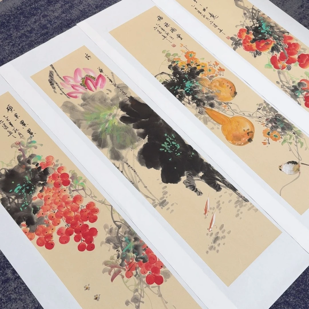 国画国画作品山水花鸟