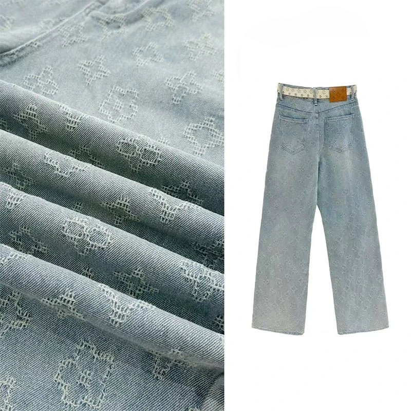 2025年春秋季新款韩版时尚设计感宽松牛仔裤女休闲百搭立体裤子潮