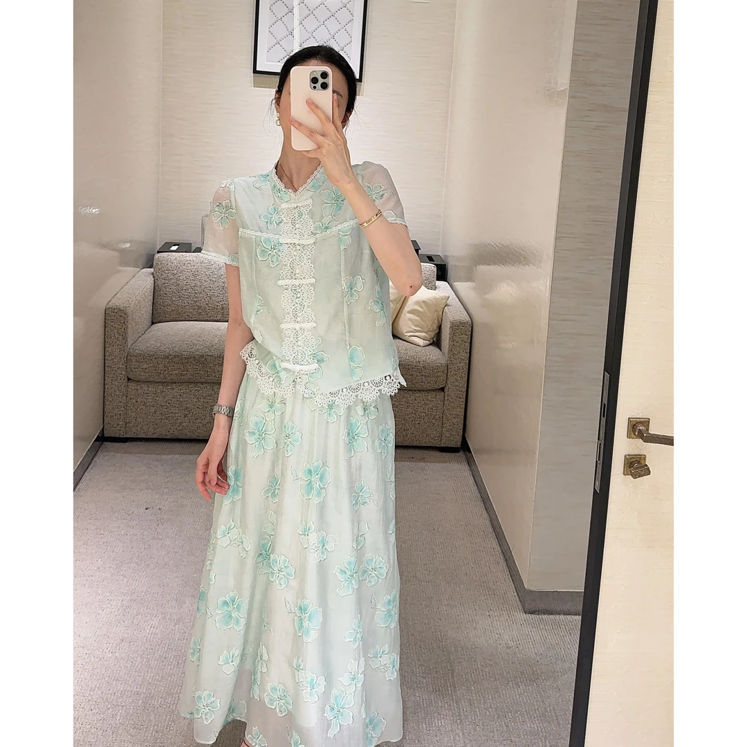 Zwinnie/詹维尼【蓝绿新中式】超重工国风套装 GZN202503