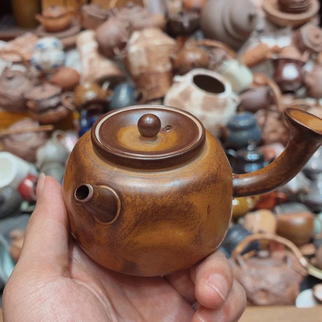 柴烧老岩泥高温茶器皿